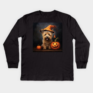 Norwich terrier Halloweem Kids Long Sleeve T-Shirt